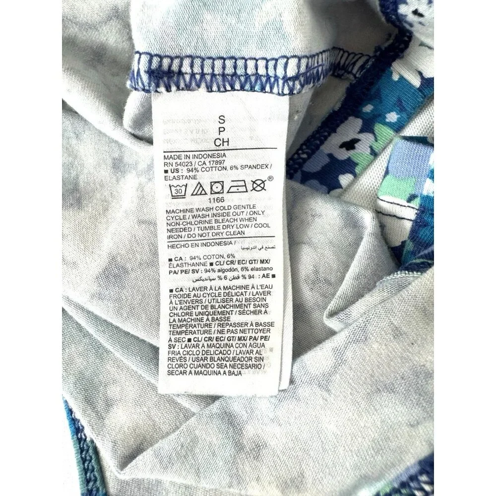 Old Navy S Fairycore Blue Purple Whimsy Floral Cropped Tank Cottagecore Boho - Picture 4 of 8